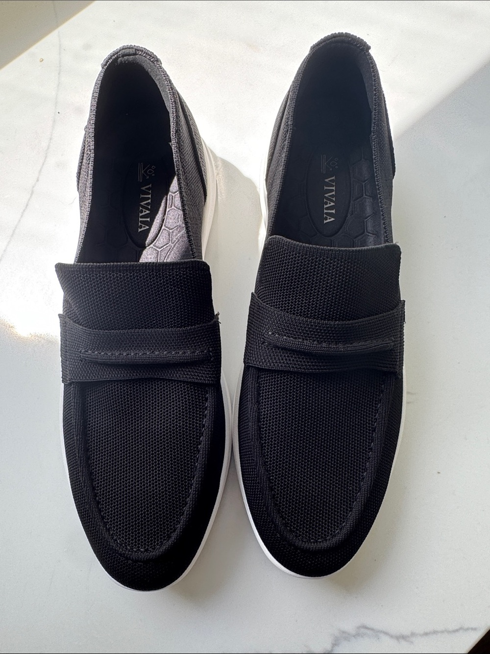 VIVAIA Women’s Black Slip-On Loafers - Lightweight Everyday Flats